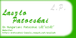 laszlo patocskai business card
